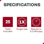 Dealmed HCG Urine Cassette Pregnancy Test, 25 Count, HCG Pregnancy Tests with Disposable Pipettes, Early Detection Pregnancy Test Kit (Pack of 5)