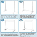 Civaner 11 Pcs Doll Garment Rack with Wooden Clothes Hanger for 18 Inch Girl Doll Clothes Mini Hangers Wardrobe Furniture Accessories for Dollhouse Baby Shower Supplies (White)