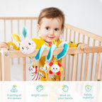 Koty Car Seat Toys, Infant Spiral Plush Toys, Baby Stroller Toys Hanging Crib Activity Toy for CarSeat Crib Bed Stroller, Rabbit Hanging Rattle Gifts for Babies 0-6 Months（Rabbit）