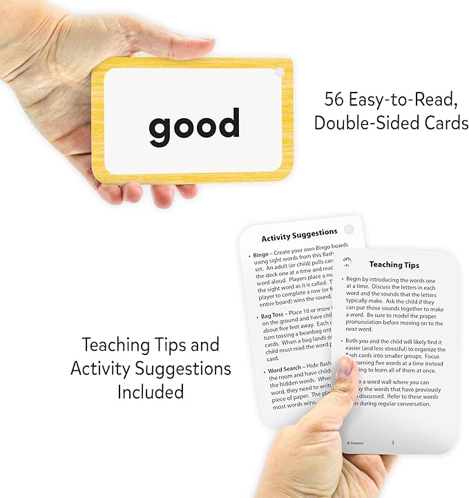 Teacher Created Resources Sight Words Flash Cards - 4 Letter Words (EP62040, 3-1/8" x 5-1/8"