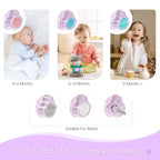 Baby Nail Trimmer Electric, 15 in 1 Baby Nail Clippers for Gentle Nail Care, Rechargeable Baby Nail File Electric with Light &15 Grinding Pads for Infant Toddler, Purple