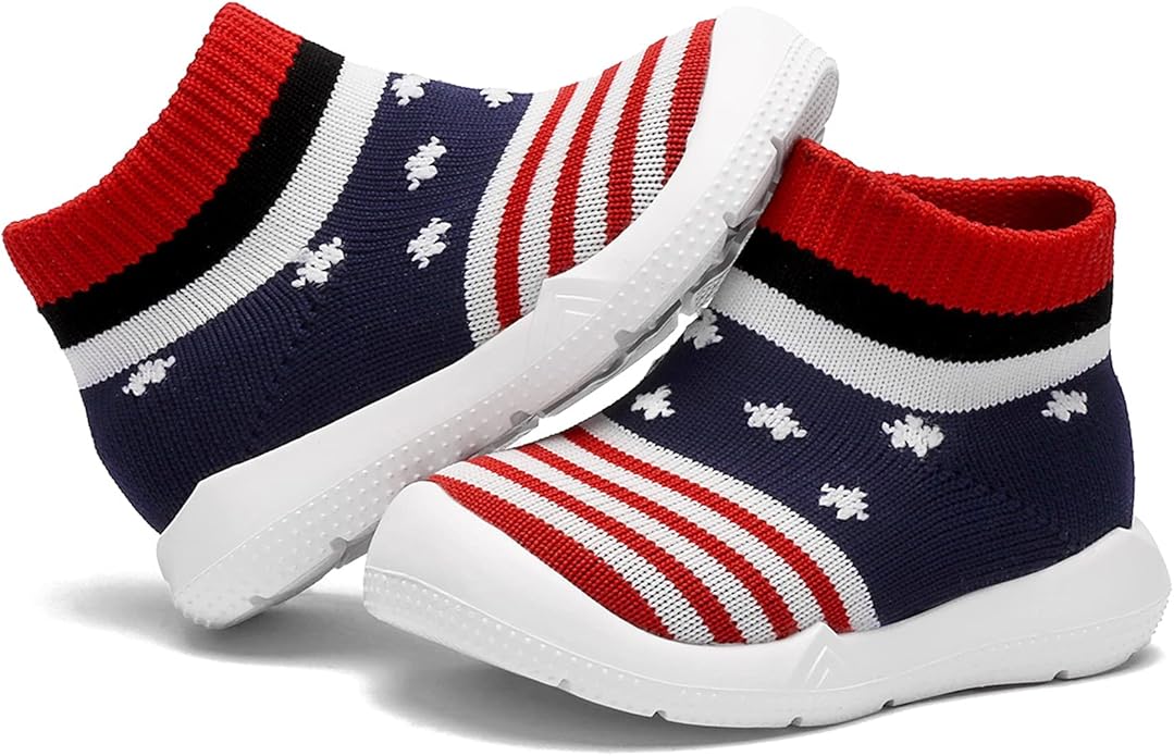 Engtoy Baby Shoes & Socks - Non-Slip Breathable Slippers with Soft Rubber Sole - Baby Boys & Girls Slip On Sneakers