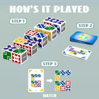 Matching Puzzle Game for Kids & Adults, Family Board Games Block for Boys & Girls Ages 4-8 8-12, 2+ Player Card Puzzles for Children 3+ Year Olds