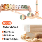 Baby Musical Instruments Set-Montessori Wooden 36 Month Old Baby Musical Toys ,3 4 5 Year Old Baby Girls Boys Birthday Gifts