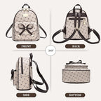 I IHAYNER Girls Bowknot Cute Leather Backpack Mini Backpack Purse for Women