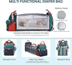 Diaper Bag Backpack, Multifunction Waterproof Diaper Bag for Baby, with Diaper Changing Station, Newborn Essentials Must Haves, Baby Portable Bag, Unisex, RGB