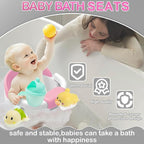 Baby Bath Seat for Babies 6 Months & up, Non-Slip Toddler Bath Seats for Babies Sitting Up,Safe Infant & Newborn Baby Bath Chair Support for Bathtub/Living Room/Shower Room, Pink
