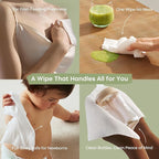 Bc Babycare Cloud Moist Baby Wipes, Thick & XL, 99% Water, Ultra-Hydrating, Unscented, Hypoallergenic for Sensitive Skin, Biodegradable, 3 Flip-Top, 240 Count