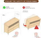 6 Drawer Dresser, Kids Dresser with Storage, Wide Chest of Drawers for Nursery, Wood Large Drawer Organizer Cabinet for Bedroom, Living Room, White