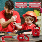 3 Pcs Toy Gardening Tool Set for Kids Toy Leaf Blower Weed Trimmer Push Lawn Mower Pretend Play Set with Lights and Sounds Christmas Birthday Gifts for Boys Girls