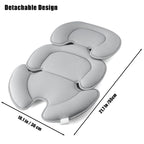 PandaEar Baby Car Insert Cushion Pad, Infant Head & Body Support Pillow for Car Seats, Strollers,Carriers, Machine Washable & Portable -Grey
