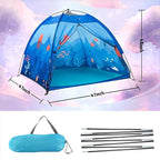 Undersea World Kids Play Tent, Kids Play Tent Foldable Pop Up Indoor Outdoor Party Undersea World Playhouse Tent Toy for Boys Girls-47 * 47 * 41 (Blue)