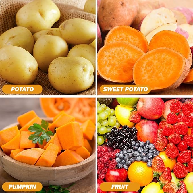 Gatuida Stainless Steel Rotary Food Mill for Tomato Sauce, Manual Potato Ricer, Handheld Potatoes Presser for Mashed Potatoes, Baby Food, Kitchen Tool (Silver)