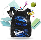Space Planet Spaceship Backpack For Kids School Boys Girls Astronaut Planet Galaxy Lightweight Waterproof Ergonomic Bacakpack For Age 5-6 6-8 8-12 School Book Bag Daypack Outdoor Adventure