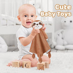 Pro Goleem Sloth Security Blanket Soft Loveys for Babies for Boys and Girls Newborn Lovie Infant Blankie Sloth Baby Stuff Baby Snuggle Toy Stuffed Animal Baby Gifts 14 Inch