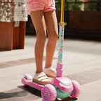 Jetson Character Kids Kick Scooter, LED Lights on Stem & Light-Up Wheels, Lightweight Frame, Height-Adjustable Handlebar, Lean-to-Steer System, Easy-Fold Mechanism