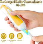 Baby Nail Trimmer Electric, 6 in 1 Rechargeable Baby Nail Clippers Manicure Set Grooming Kit for Toddler Infant or Adults (Yellow)
