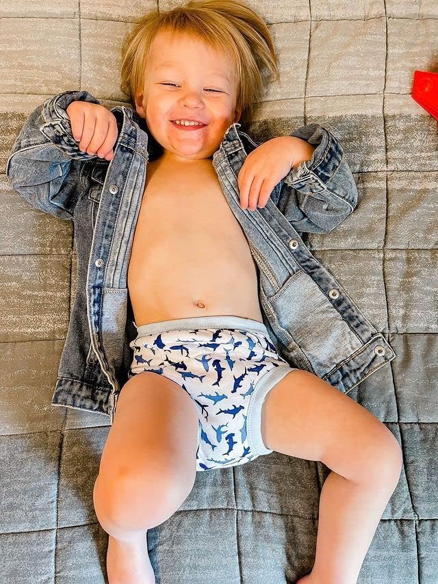 BIG ELEPHANT Toddler Training Pants, Soft Cotton Absorbent Training Underwear for Baby Boys & Girls