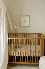 Oilo Crib Sheet, Breathable, Fitted, Organic Cotton Jersey, 300-Thread, Machine Wash, Fits Standard Crib (28" x 52" x 6"), Toddler Bedding, Heirloom Organic Collection, Woodland Animals