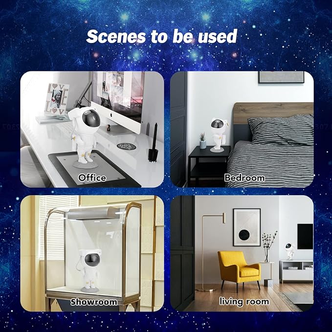 Star Projector Night Lights,Tiktok Astronaut Nebula Galaxy Lights for Bedroom,Gaming Room Décor Aesthetic,Remote Control Timing and 360°Rotation Magnetic Head