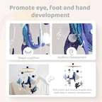 Baby Mobile Wind Chime Sea Creatures, Whale Mobile Wind Chime, Baby Bed Hanging Game Mobile for Children's Room Children's Bed Decor