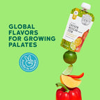 Serenity Kids 6+ Months World Explorers Chicken Mexican Stew Baby Food Pouches - Puree Pouch with Ethically Sourced Chicken & Organic Veggies - BPA-Free - 3.5 Oz, 12 Pack