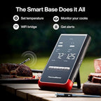 Smart Bluetooth Wireless Meat Thermometer: Standalone Base, WiFi Unlimited Range, 6 Sensors with NIST Certified Accuracy, 2 Probes for Kitchen, BBQ, Grill, Oven, Smoker, Rotisserie