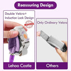 Lehoo Castle Toddler Leash, 4.9ft Kid Leash Wrist with Induction Lock, Anti Lost Wrist Link for Toddlers, Reflective Leash for Kids, Child Leashes for Toddlers (Purple)