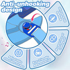 Kids Guitar and Microphone Set, Toy Guitar with Adjustable Volume and Strap, Microphone with Stand and Color Light, Toddler Musical Instrument for 3-5 5-9, Kids Karaoke Machine for Boy Girls(Blue)