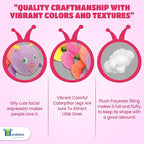 Bundaloo Jumbo Musical Caterpillar Plush Toy - Plays Fun Songs and 8 Musical Key Notes | for Children & Toddlers