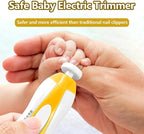 Baby Nail Trimmer Electric, 6 in 1 Rechargeable Baby Nail Clippers Manicure Set Grooming Kit for Toddler Infant or Adults (Yellow)
