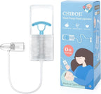 Patented Nasal Aspirator for Baby and Toddler, Hand Pump Nose Sucker with Rounded Non-Invasive Nozzle, Quiet Suction Relieves Congestion and Stuffy Boogers, Safe for Infant, Co-Branded with CHIBOJI