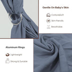 Baby Wrap Ring Sling 7-35 lbs, Baby Sling Carrier for Newborn, Toddler, Infant Holder, Lightweight Baby Carrier Wraps, Blue