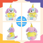 Cuteoy Happy Birthday Dog Musical Stuffed Animal Shaking Singing Dancing Plush Puppy Toy Electric Interactive Animated Plushies Gifts for Kids Girls Boys