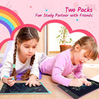 TECJOE 2 Pack LCD Writing Tablet, 10 Inch Colorful Doodle Board Drawing Tablet for Kids, Kids Travel Learning Toys Christmas Birthday Gifts for 3 4 5 6 Year Old Boys and Girls Toddlers