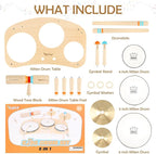Kids Drum Set for Toddlers 3+, 8 in 1 Montessori Musical Instruments - Wooden Musical Toys for Baby Easter Christmas Birthday Gifts for Preschool Learning Music for Boys Girls Age 3 4 5 6