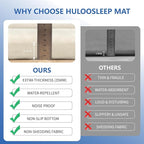 Baby Play Mat for Floor,1.3" Thick Elasti-Foam 50x50 Playpen Mat for Toddlers Infant Kids,Water-Repellent Soft Coral Velvet for Tummy Time,Non-Slip Backing for Crawling,Tatami Style(Cream)