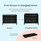 DaVinci Jenny Lind Spindle 6-Drawer Dresser in Ebony