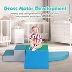 4-Pieces Climbing Toys for Toddlers: PU Leather - Soft Play Climbing for Toddlers - Foam Climbing Blocks for Crawling and Sliding Indoor Playground for Kids