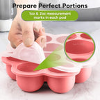 KeaBabies Silicone Food Freezer Trays with Lid, 2oz x 10 Pods Baby Food Storage Containers, Easy Puree Meal Prep, Breast Milk Silicone Freezer Molds, Dishwasher,Microwave Safe,BPA-Free(Blossom)