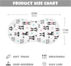 2 Pack Muslin Burp Cloths Dogs Yoga White Cotton Baby Burp Cloths Absorbent Burping Cloth Soft Spit Up Rags for Newborn Baby Boys Girls 22x11 Inch