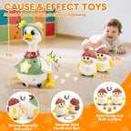 LUDILO Infant Baby Toys 6-12 Months: Musical Crawling Duck Toy Must Have 5 6 7 8 9 10 12 18 Month Old Baby Toy 0-6-12-18 Month Newborn Tummy Time Toys for 1 Year Old Boy Girl Gifts Stocking Stuffers