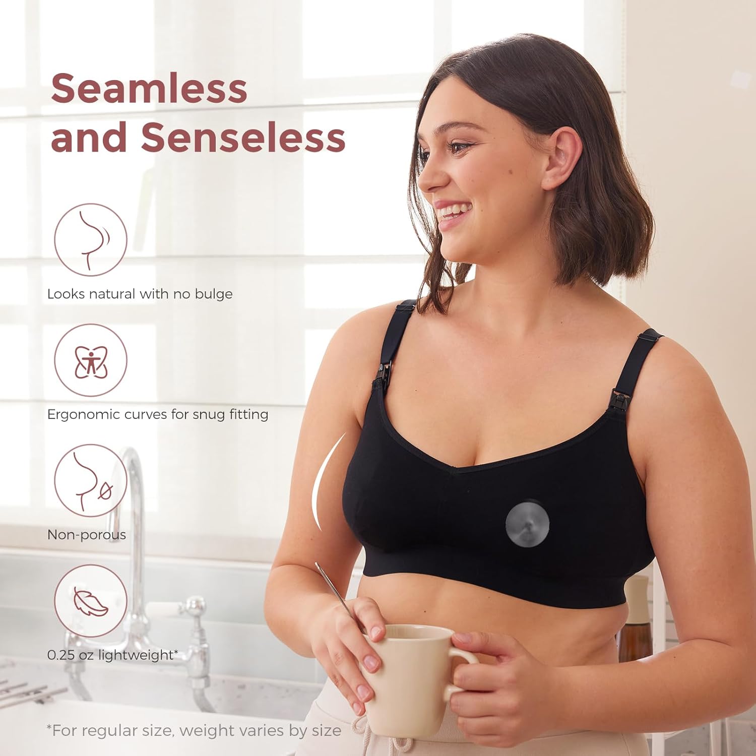 Momcozy 999 Silver Nursing Cups, Hole-Free Design, 999 Silver Nipple Shields, Breastfeeding Essentials, Silver Nipple Shields for Breastfeeding Newborns, Metal Nipple Shields, XL Size