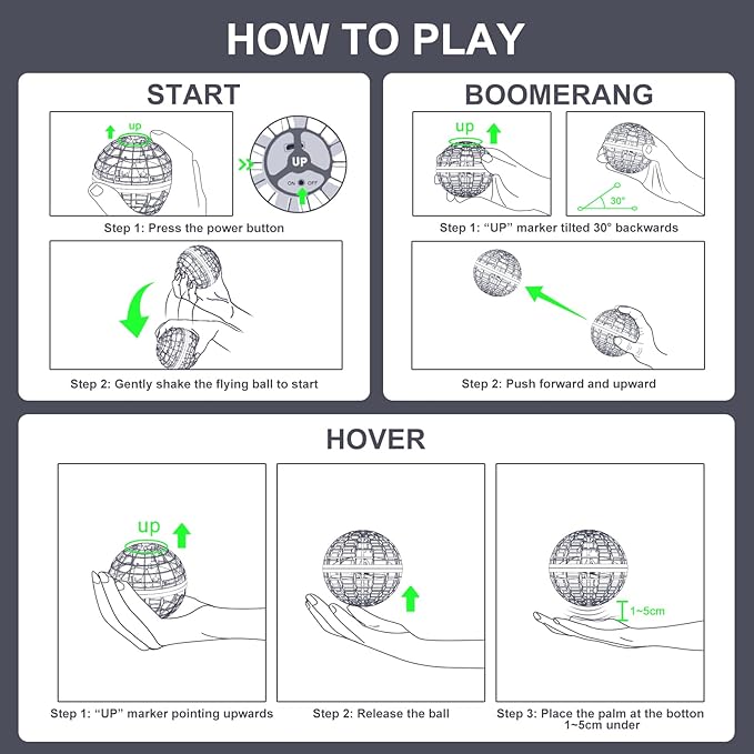 Tikduck Flying Orb Ball 2025 Toys Soaring Hover Boomerang Spinner Hand Controlled Mini Drone Cosmic Globe Spinning Kids Outdoor Fly Toy Birthday Gift Cool Stuff for Boys Girls 6 7 8 9 10+ Year Old