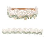 Baby Girl Nylon Headbands Flower Hair Bows Accessories-Elastic Hair Band Crown Handmade FLoral Wraps Birthday Gifts for Girls Newborn Infant Toddler 3Pcs