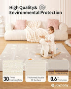 Baby Play Mat, 79" X 71" X 0.6" Extra Large & Thick Reversible Foldable Play Mats for Babies and Toddlers, Anti-Slip Portable Baby Floor Mat for Tummy Time, Baby Mat for Floor with Travel Bag