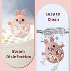 Baby High Chair Suction Toys Teething Chew - Baby Teething Toys Silicone Teethers Table Toys, Food Grade Silicon for 6 12 18 Months (RPinkFPink)