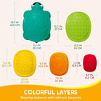 JOYIN 5 Pcs Turtle Balance Stepping Stones, Kids Turtle Path Jumping Stones, Toddler Obstacle Course Coordination Game Toys Indoor or Outdoor Play for Kids Aged 3+