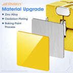 Fidget Cube, Zinc Aolly Metal Infinity Cube Fidget Desk Toy, Punk Style Design With Exquisite Case, Durable and Heavy Cool Gadgets, Adult Fidget Toys for Alleviate Stress and Anxiety(Yellow)