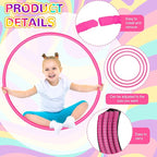 Shappy 6 Pcs Exercise Hoop Detachable Adjustable Plastic Toy Playground Toys Colored Hoop Circles for Teens Games Gymnastics Dog Agility Equipment Party Decor